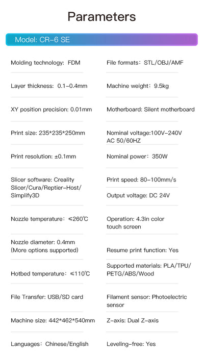 CR-6 SE 3D Printer